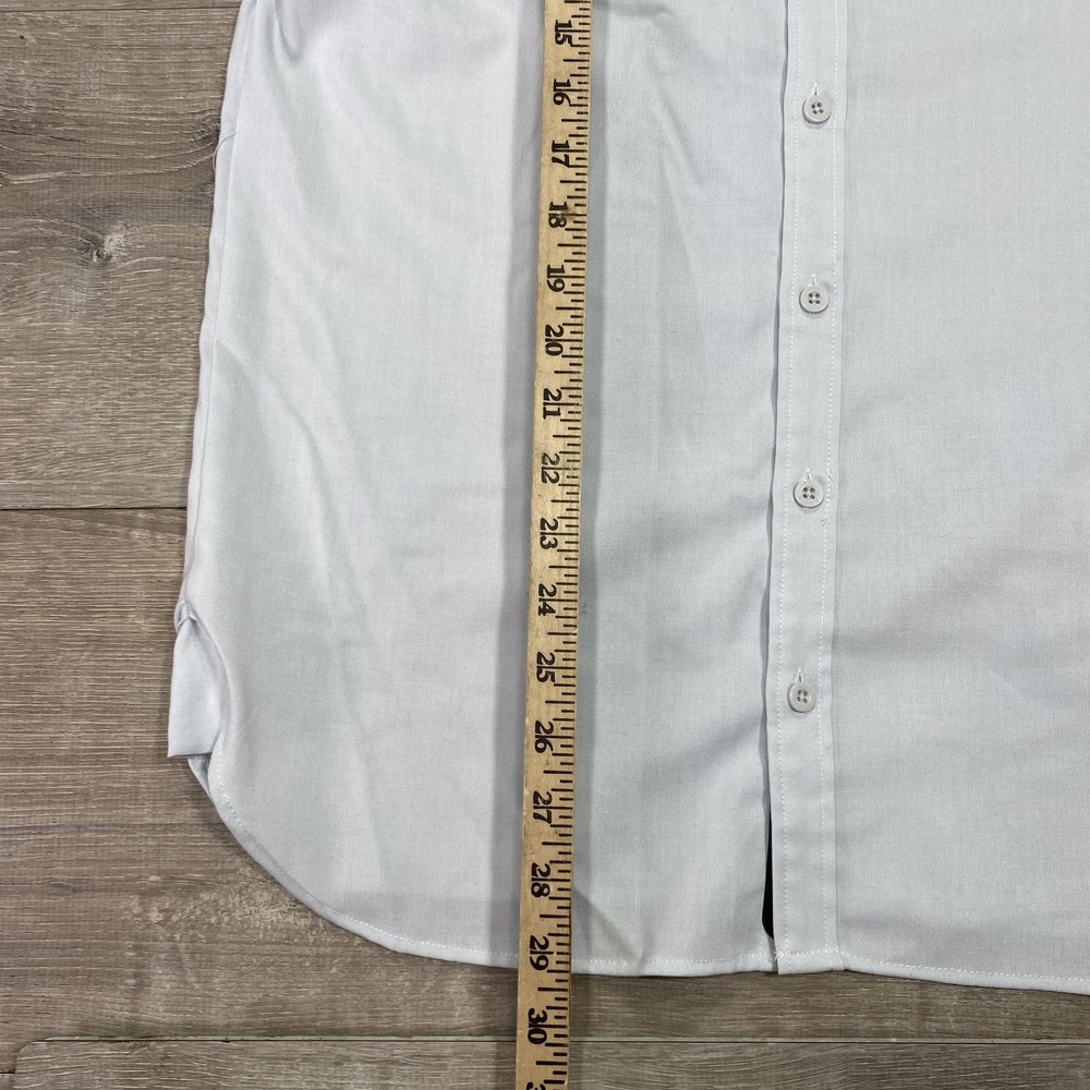 BYLT Vista Shirt Mens Medium White Short Sleeve Button Front Stretch Casual - Picture 5 of 12
